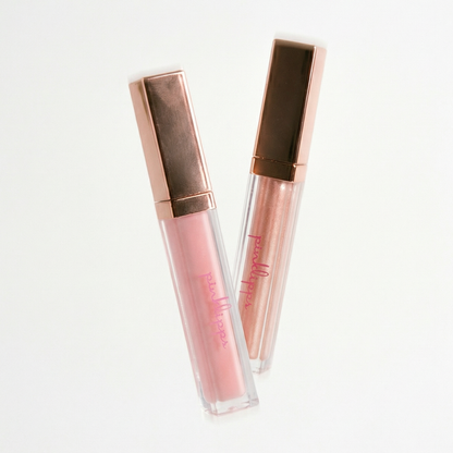 Pink Lipps Lip Gloss Duo: ‘Aglow’ sheer shimmer and ‘Star’ bold sparkle gloss