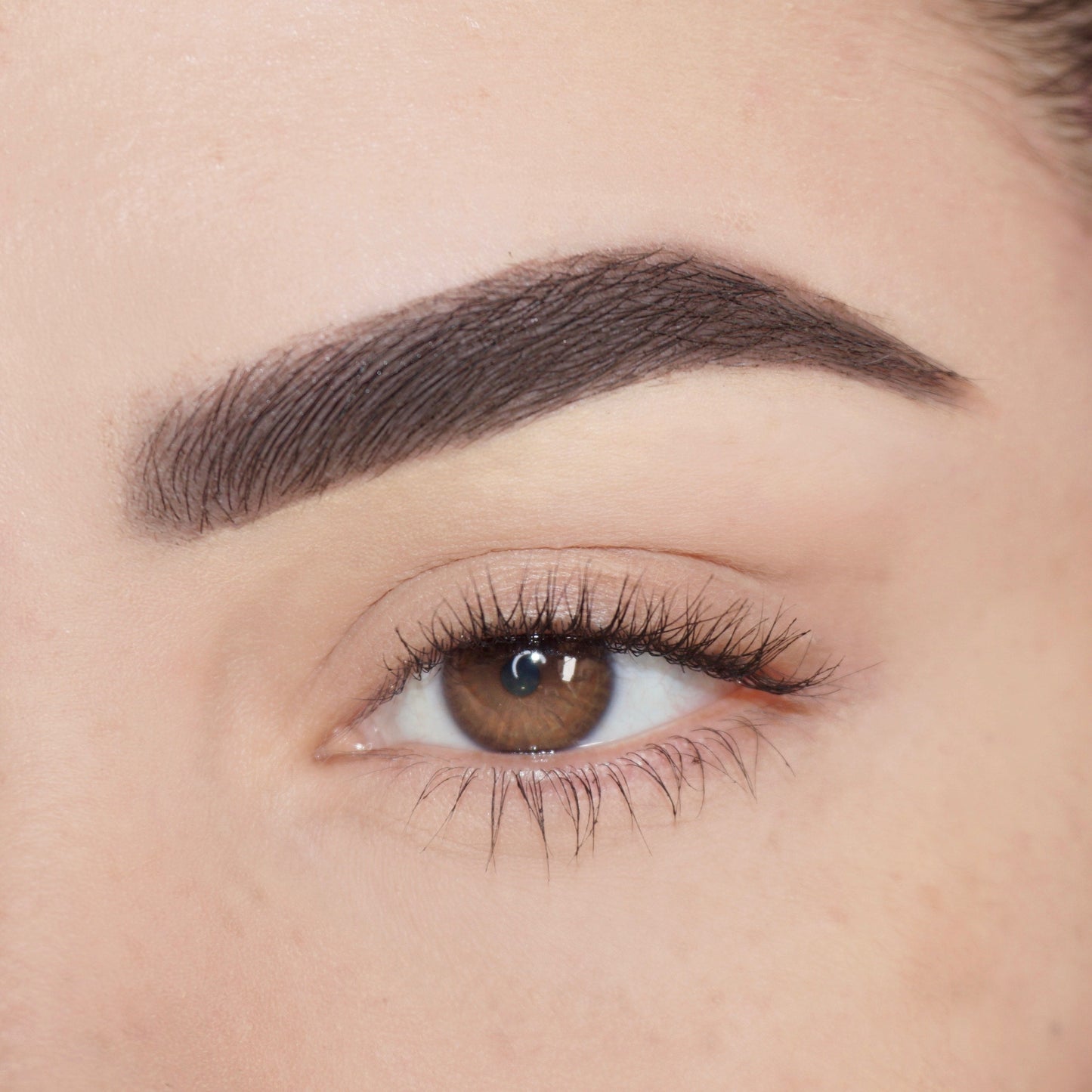Close-up of Pink Lipps 'Soft Black' Brow’d Up Brow Pencil precision tip showing ultra-fine stroke point and rich pigment for defining brows.