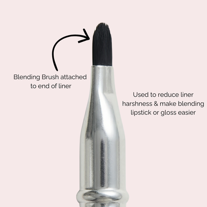 Blending brush on Rose brown lip liner 