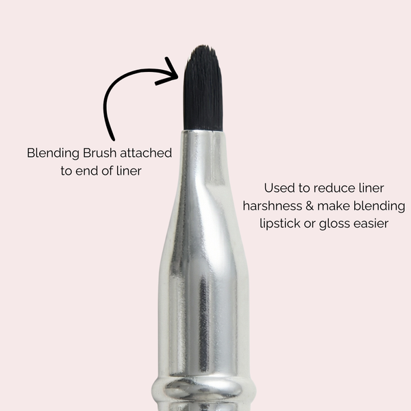 Blending brush on Rose brown lip liner 
