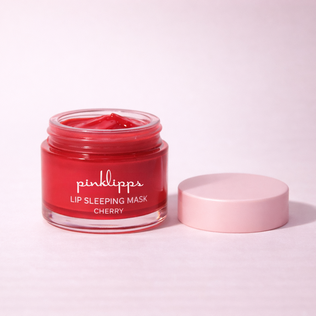 cherry lip sleeping mask open jar