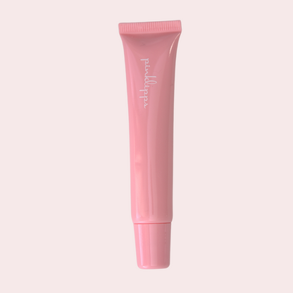 Pink Lipps Power LippEase Tinted Lip Treatments tube on white background – sleek pink lip balm in pink tube
