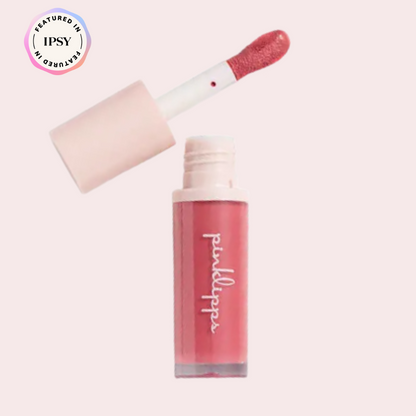 Pink Lipps Everlasting Liquid Blush in pink shade Radiance, on white background – with light pink cap with IPSY logo 