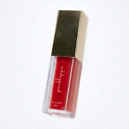 Pink Lipps Red Bold Lip Gloss with bold red pigment