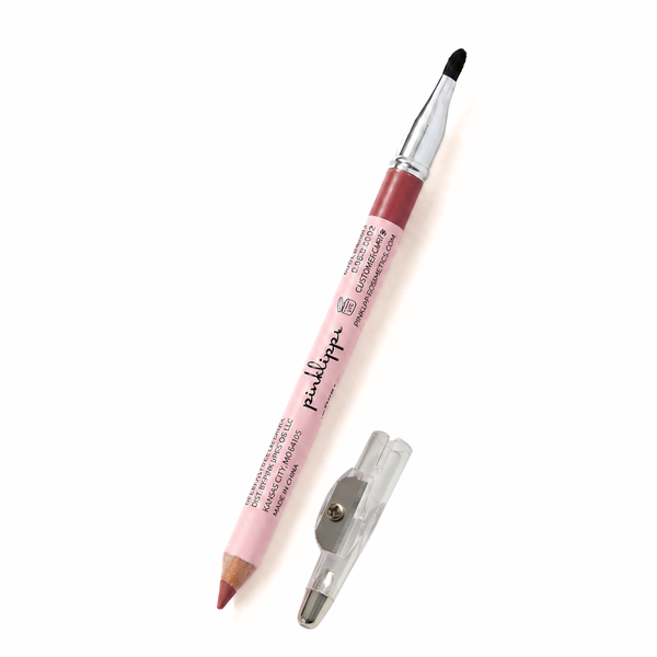 Rose brown lip liner by pink Lipps Cosmetics on white background